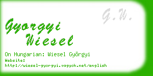 gyorgyi wiesel business card